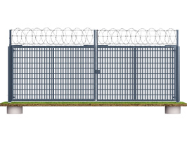 Распашные ворота с ПББ